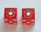 Caesars Palace Las Vegas Casino Pair Of Craps Dice  - Polished Red - I Combine