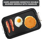 Viking Nonstick Double Burner Griddle  19 X 11 Inch Hard Anodized Kitchen Grill