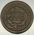 1853 Large Cent Matron Braided Hair 1c Ungraded Us Copper Coin - 3647