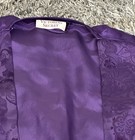 Victorias Secret Purple Satin Floral Robe Kimono 3 4 Sleeve Tie Belt O s Vtg 859