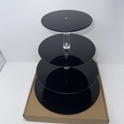4-tier Black Acrylic Cupcake Cake Stand 12  Display Tower For Desserts Party