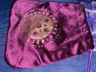 Resin Purple   White Shimmer Viking Old Norse Futhark Runes Set   Velvet Bag