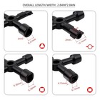 Triangle Multi-functional Sillcock Key 4 Way Square Wrench Water Utility Key Ste