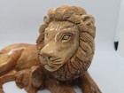 Carved Wooden Lion With Lamb  Used  Great Condition
