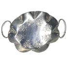 Vintage Large Hammered Aluminum Tray 1940s