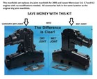 Mercruiser Dry Joint V8 Exhaust Manifold Riser Kit Elbow Package 2005  5 0 5 7 L