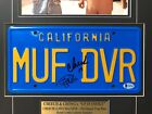 Cheech   Chong Signed  muf Dvr  Movie Car License Plate Framed Collage Bas Auto