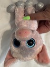      Hambone      2023 Ty Beanie Boos Pink   Grey Fuzzy Pig 6  Baby