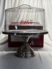 Vintage Coca Cola Cake Stand And Cover Set 12    Diameter In Box See Desc 