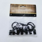 Lot Of 2 Versailles Home Fashions 7pk Steel Clip Window Curtain Rings - Black