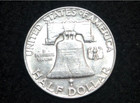1961 D Franklin Half Dollar   90  Silver  choice Au   Actual Coin   Free S h