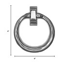 Ring Door Knocker By Michael Healy - Nickel Silver Finish  premium Size  