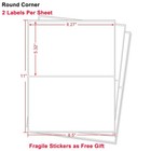 1000 Premium 8 5  X 5 5  Half Sheet Self Adhesive Shipping Labels 2 Per Sheet