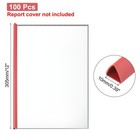 100pcs Binding Bars  10mm Binding Bars 70 Sheets Capacity  Red