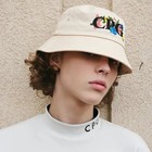 Cpg Golf Flower Logo Bucket Hat   Beige