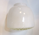 Vintage 1950 s Clear Diffuser Lens White Glass Ceiling Light Fixture Globe Shade