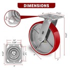 8 Inch Caster Wheels Heavy Duty capacity 1500-6000lb