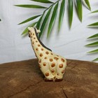 Giraffe 3 5   Clay Figurine Safari Animal Coad Made In Peru Handmade Small