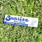 Sunrise Surf Shop Texas Bumper Sticker - Usa White Vintage Style Vinyl 70s 80s