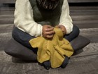 David Kaplan - Vintage 1970s Jewish Tailor Yellow Cloth Sculpture - 474 Of 500