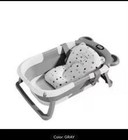 Foldable Baby Bath Tub With Support Cushion Bath Mat  Pink white gray