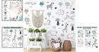 Durable Vinyl Safari Animal Wall Art - 39 Repositionable Decals For Kids  Rooms