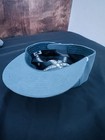 Field   Stream Blue Adjustable Visor Hat Fishing Fish Patch One Size