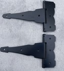 2pcs 8 In  X 5 5 In  Black Heavy-duty Decorative Standard Tee Hinge