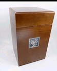 Baiyunsky Large Urn For Human Ashes Adult Male Solid wooden Urn With Qr Memorial