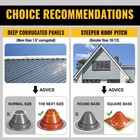Vivida  3 Epdm Metal Roof  pipe Od 1 4  To 5    Black - Round Base  1 Pcs 