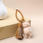 Retro Wooden Cat Keychain Hand Carved Cute Kitty Bag Pendant Charm Jewelry Gift