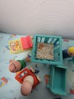 Vintage Fisher Price Little People Play Family Nursery Set  761 Complete - 10 Pc