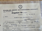 Mercedes-benz Wwii Ww2 Documents     Original Lot Of 2 Wartime Letters W  Stamps