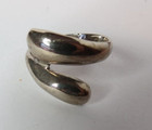 Vintage Womens 925 Sterling Silver Twisted Ring Sz 7 5 Top Is 14mm Wide