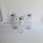 Style Setter Set Of 3 Glass Milk Bottles Red Blue Black Clear