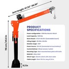 Electric Pickup Truck Crane Truck-mounted Bed Crane Hoist Lifting W 2200lb Winch