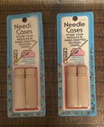 Vintage Wooden Sewing Needle Cases Nip W h  Collins Made In Usa  2 Packs Of 2