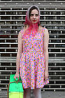 Sweet Short Dress Pink Matryoshka Russian Dress 70s True Vintage Fashion
