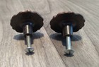 Vintage Brass Drawer Pulls Set Of Two Dated 1960 Flower Leaf Pattern