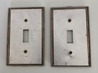 Single Light Switch Cover Plates Ornate Filigree Floral Metal Brass Gold Vintage