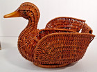 New Vintage Avon Wicker Menagerie Duck Basket Planter Nos In Box Geese Goose