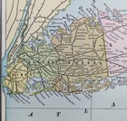 Vintage 1901 Long Island New York Map 14 x11    Old Antique Original Hempstead