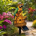 Solar Resin Parrot Garden Light Ground Stake For Tropical Garden Yard Lawn Decor