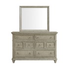 Picket House Furnishings Emiko Dresser And Mirror Set In Light Grey