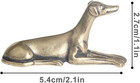 2pcs Vintage Greyhound Desk Ornament  Brass Dog Figurine Small Dog Statue