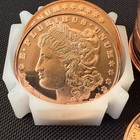 1 Oz  999 Copper Round Coin Morgan Dollar Design Eagle Bu Bullion   Qty Discount