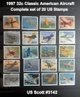 All Different Us Stamp Collection   Complete Set 32c Classic American Aircraft
