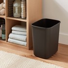 7gal Wastebasket Black  Compact 7 7 Gallon Indoor Trash Can  Rectangle