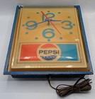 Vintage 80s Pepsi Lighted Wall Clock 16  X 13 5  Price Bros Clock Broke