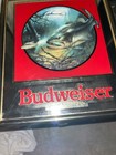 Vintage 1990 Budweiser King Of Beers Mirror Largemouth Bass Fish 17  X 14 